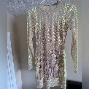 ASOS Embellished Mesh Dress